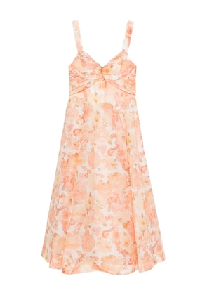 ZIMMERMANN Rebellion floral midi dress - Orange