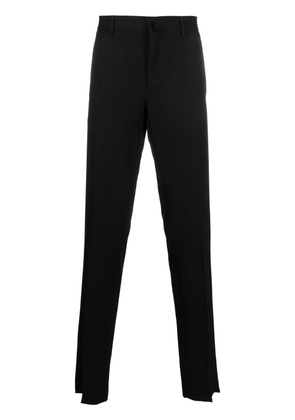 Lanvin satin-trim tailored wool trousers - Black