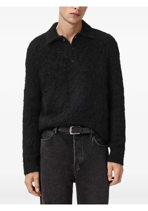 AllSaints Sonny long-sleeve polo shirt - Black