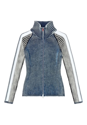 Diesel M-Estrella striped high-neck jacket - Blue