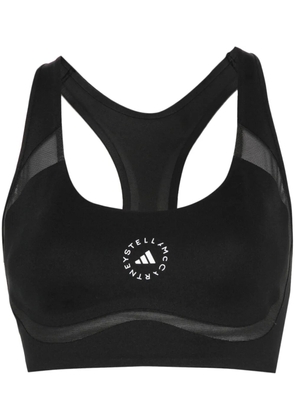 adidas by Stella McCartney logo-print sports bra - Black