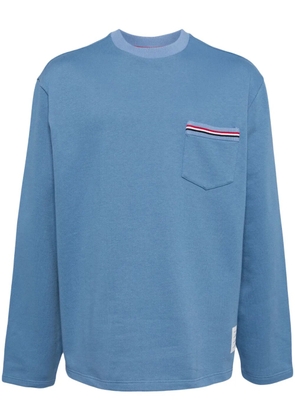 Thom Browne cotton crew-neck sweatshirt - Blue