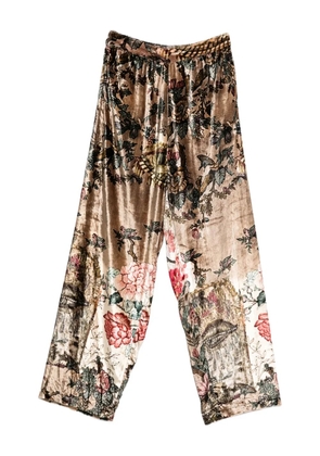 YAVI floral-print trousers - Neutrals