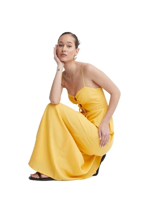 Billabong cut-out ruched dress - Yellow