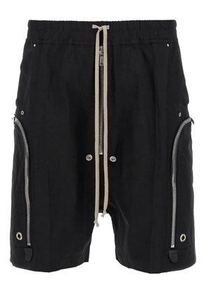 Rick Owens Bauhaus zip-pocket drawstring shorts - Black
