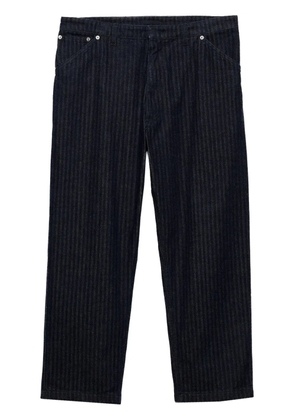 Prada enamel-triangle logo trousers - Blue