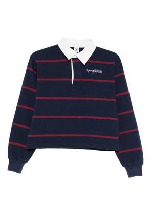 Sporty & Rich striped polo top - Blue