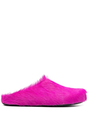 Marni Fussbet Sabot calf-hair slippers - Pink