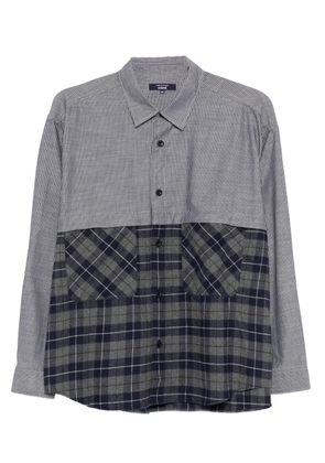 Comme des Garçons Homme striped plaid shirt - Grey