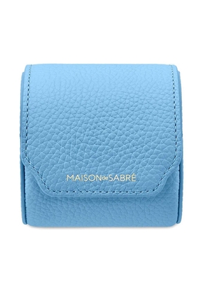 MAISON de SABRÉ snap-button leather watch box - Blue