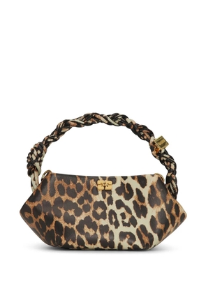 GANNI Bou leopard-print mini bag - Brown