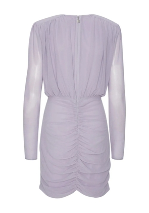 ROTATE BIRGER CHRISTENSEN gathered rose-embellished mini dress - Purple