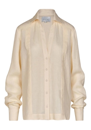 Johanna Ortiz Manly Guayabera linen shirt - Neutrals