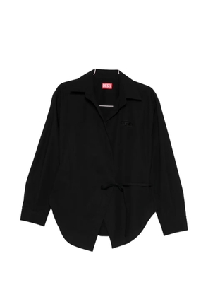 Diesel C-Delphos-S1 tie-detail collared shirt - Black