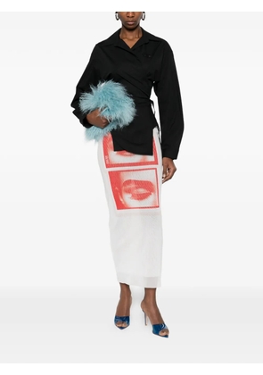 Diesel C-Delphos-S1 tie-detail collared shirt - Black