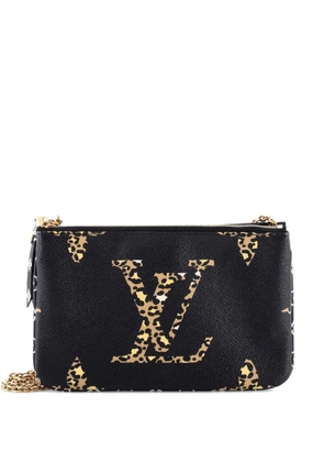 Louis Vuitton Pre-Owned Double Zip Pochette Limited Edition Jungle Monogram Giant clutch bag - Black