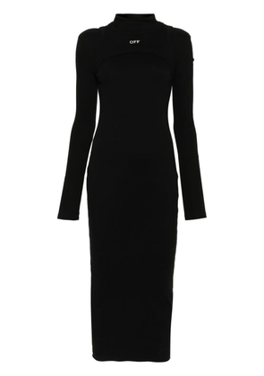 Off-White Off Stamp Rib Round dress - Black