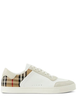 Burberry Vintage Check panelled sneakers - White