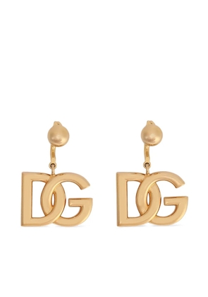Dolce & Gabbana DG-logo drop earrings - Gold