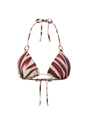 TWINSET zebra-print lurex bikini top - Pink