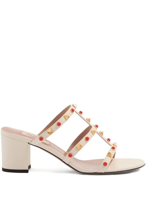 Valentino Garavani 60mm Rockstud embellished sandals - Neutrals