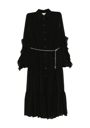 Michael Kors ruffled midi dress - Black