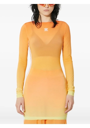 adidas ombré three-stripe dress - Orange
