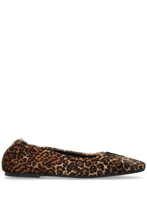 Golden Goose leopard-print ballet flats - Brown