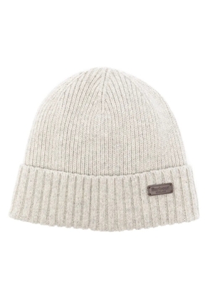 Barbour Carlton ribbed-knit beanie - Grey