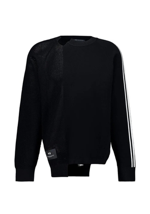 Y-3 stripe cotton sweater - Black