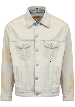 MM6 Maison Margiela distressed-finish denim jacket - Neutrals