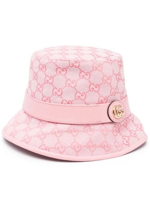 Gucci GG-canvas bucket hat - Pink