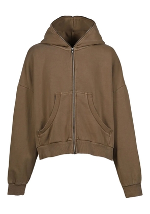 ENTIRE STUDIOS cotton zip-up hoodie - Brown