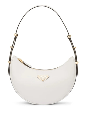 Prada Arqué leather shoulder bag - White