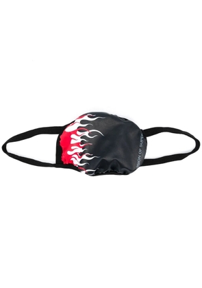 Vision Of Super Kids flame-print face mask - Black