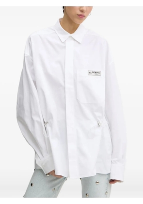 Fiorucci drawstring patch shirt - White