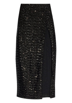 Oséree high-waisted sequin-embellished midi skirt - Black