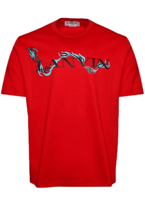 Lanvin logo-print cotton T-shirt - Red
