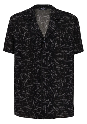 Balmain logo-print shirt - Black