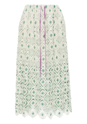 La DoubleJ macramé midi skirt - Neutrals