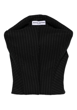 Duran Lantink pinstripe cropped top - Black