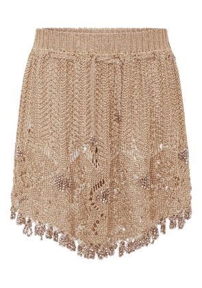 Rabanne crochet skirt - Neutrals