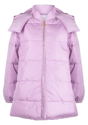 Patou detachable sleeves puffer coat - Purple