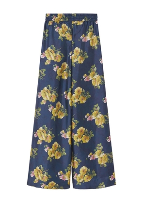 La DoubleJ floral-print palazzo pants - Blue