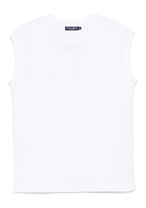 Dolce & Gabbana round-neck sleeveless top - White