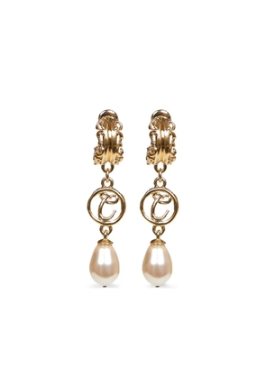 Chloé ornamental-detail pearl-pendant earrings - Gold