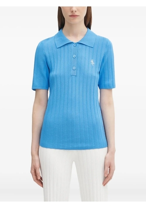 Sporty & Rich ribbed polo shirt - Blue