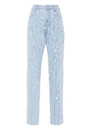 Mugler star-print tapered jeans - Blue