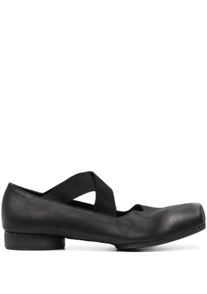 Uma Wang 23mm square-toe leather ballerina shoes - Black