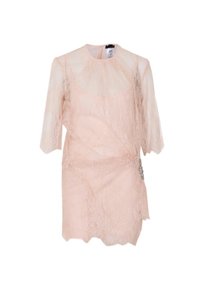 LIU JO lace-overlay crystal-embellished dress - Pink